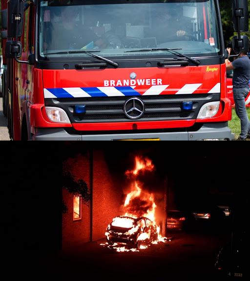 Auto gaat in vlammen op in de Indischestraat Haarlem
